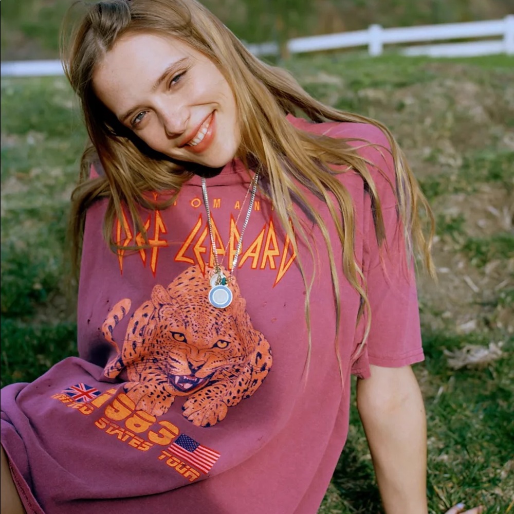 Def Leppard Tour T-Shirt Dress Urban Outfitters